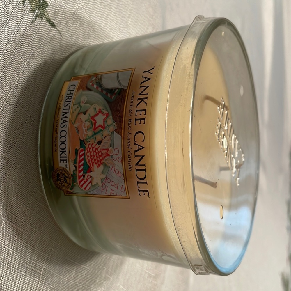 Yankee Candle Christmas Cookie Scented.  Three wick.  New.  Never burned